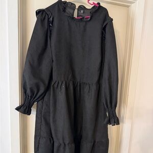 SHEIN Black Ruffle Sleeve Kids Dress (NEVER WORN)
